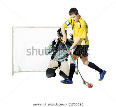 stock-photo-floorball-player-and-goalkeeper-on-the-white-background-51700096